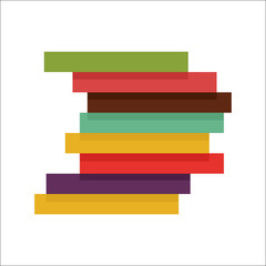 Vector pack of shopping box. Tower of carton paper containers