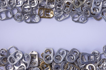 Ring pull background, Lid Cans, Background of many ring pull can opener.