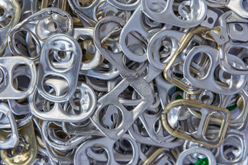 Ring pull background, Lid Cans, Background of many ring pull can opener.