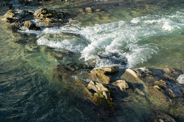 Fluss Sitter, bei Appenzell, Schweiz