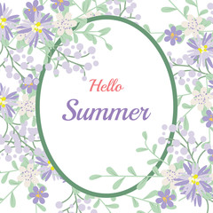 Summer flower composition with delicate light flowers. illustration.