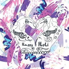 Abstract holiday background Happy Holi colors India. stained watercolor splashes in pastel colors. Beautiful abstract texture fashion style 80 x Memphis