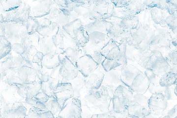 Ice cubes on white background.