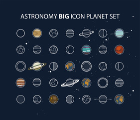 Astronomy Big Icon Set © andrii_popovych