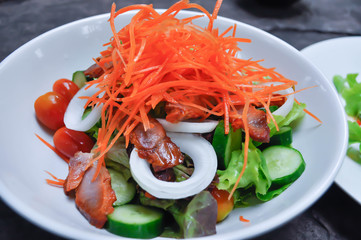 pork and vegetable salad