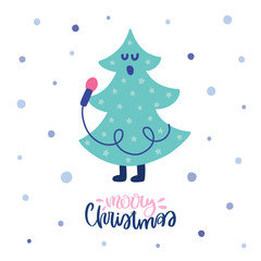 Fototapeta na wymiar Colorful Christmas vector card
