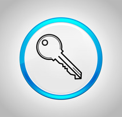 Key icon round blue push button