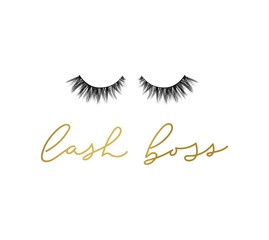 Lash boss inspirational illustration with cute lashes. Vector poster or greeting card for lash master