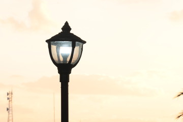 lamp open sunset orang background