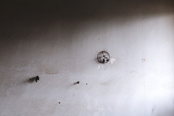 Detail from an empty wall peeled off of an abandoned building.