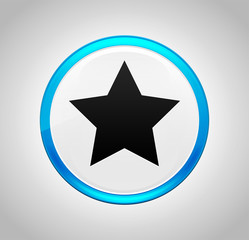 Obraz premium Star icon round blue push button