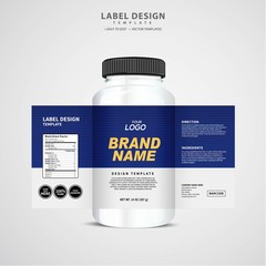 Bottle label, Package template design, Label design, mock up design label template