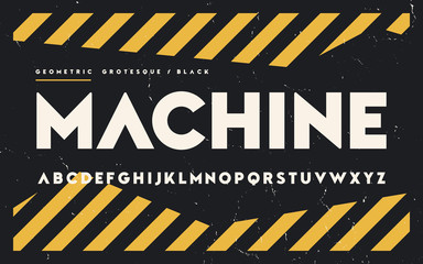 Geometric black weight san serif, alphabet, uppercase letters, f © rikkyal