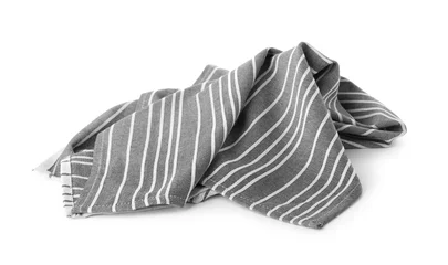 Gordijnen Fabric napkin for table setting on white background © New Africa