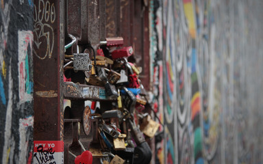 Padlock in the wall