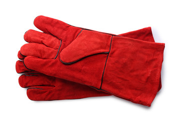 Protective gloves on white background. Safety equipment