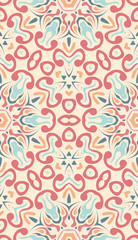 Abstract ethnic pattern in pastel shades. Detail for design card, invitation, cover, wallpaper, tile, packaging, background. line style background. Tribal ethnic ornament in arabic style.