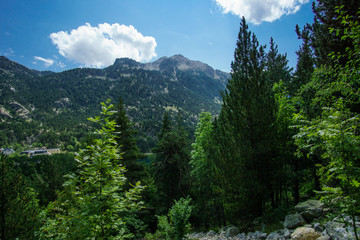 Fototapeta na wymiar Landscape Natural mountain view Pyrenees on summer, aragon, spain