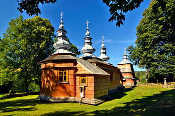 Fototapeta premium An orthodox wooden church in Rzepedz village, Poland