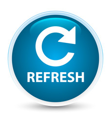 Refresh (rotate arrow icon) special prime blue round button