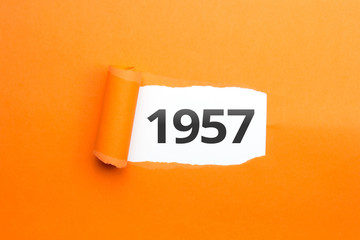 surprising Number / Year 1957 orange background