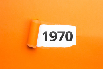 surprising Number / Year 1970 orange background
