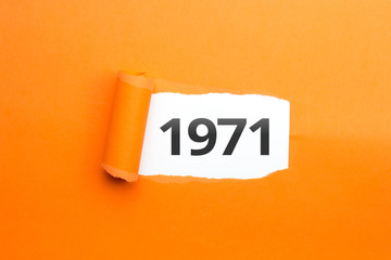 surprising Number / Year 1971 orange background