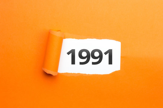 surprising Number / Year 1991 orange background