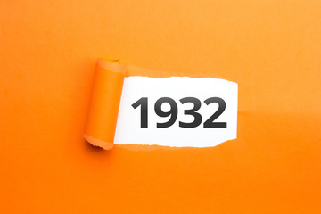 surprising Number / Year 1932 orange background