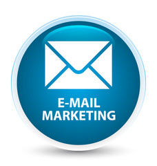 E-mail marketing special prime blue round button
