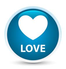 Love special prime blue round button