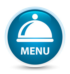 Menu (food dish icon) special prime blue round button