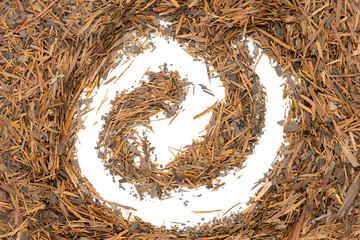 Lapacho herbal tea, close up. Healthy South American tea drink used as natural antibiotic,...