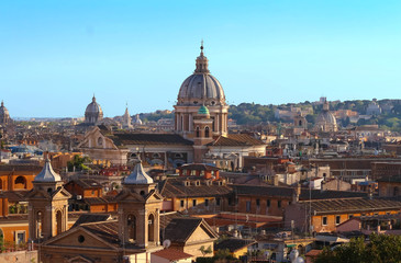 Naklejka na ściany i meble Rome, Italy - Aerial view of the city center .