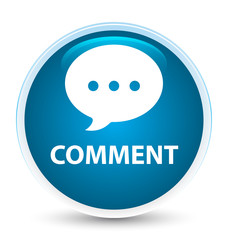 Comment (conversation icon) special prime blue round button