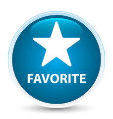 Favorite (star icon) special prime blue round button