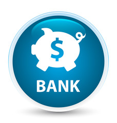 Bank (piggy box dollar sign) special prime blue round button