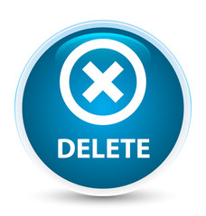 Fototapeta premium Delete special prime blue round button