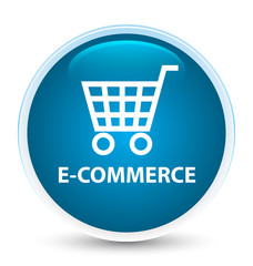 E-commerce special prime blue round button