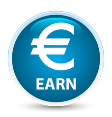 Earn (euro sign) special prime blue round button