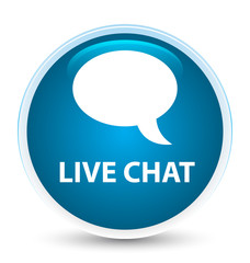 Live chat special prime blue round button