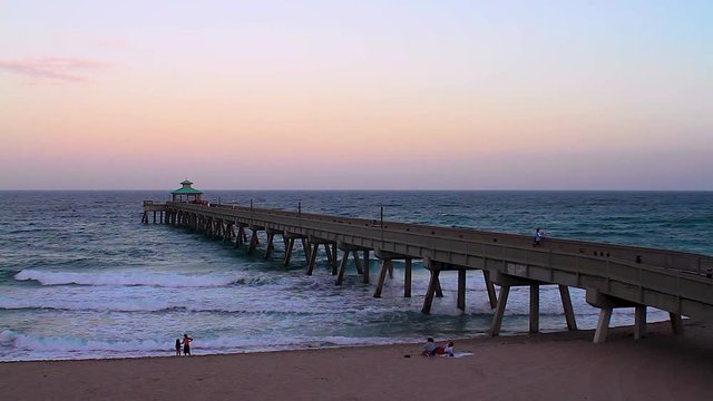 Pier at DeerField Beach Florida Sunset Twilight