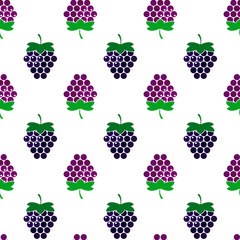 Blackberry berries. Vector seamless background, illustration
