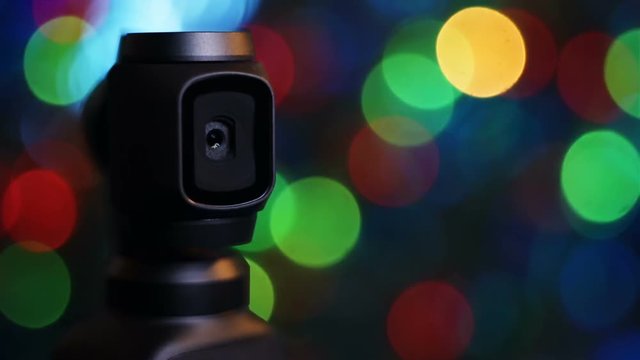 Gimbal camera on background bokeh
