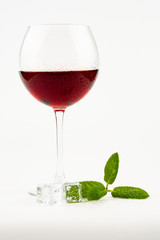 Red wine in glass