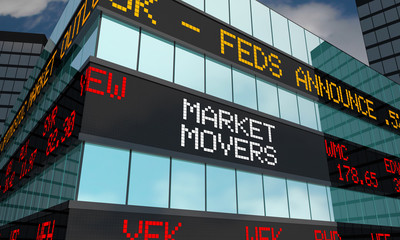 Market Movers Stock Market Ticker Words 3d Illustration