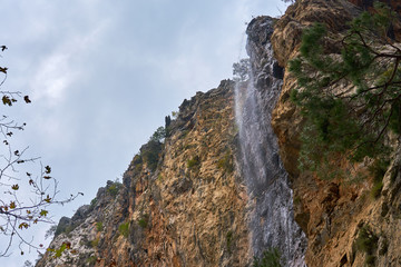   Waterfall in Sapadere Canyon, Taurus Mountains, Antalya, Turkey.