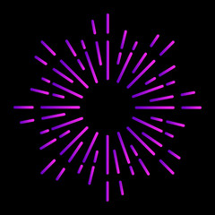 Lightning Sunburst Element Vector