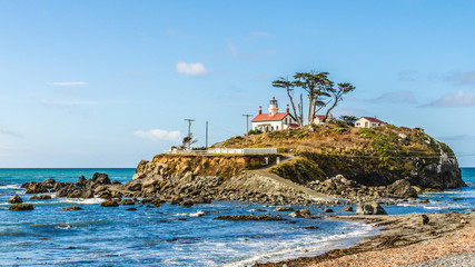 Battery Point Lighthouse in Crescent City Kalifornien USA © riebevonsehl