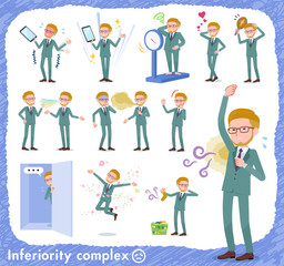 flat type blond hair businessman_complex